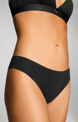 Puma Dames Strings Invisible Cotton 2-pack Zwart-XL