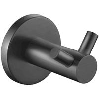 Dubbele Handdoekhaak Gunmetal Grijs - Muurhaak met PVD Coating - thumbnail