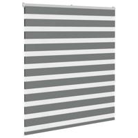Zebra rolgordijn 130x150 cm stofbreedte 125,9 cm donkergrijs - thumbnail