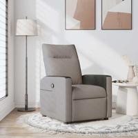 Fauteuil verstelbaar stof taupe - thumbnail