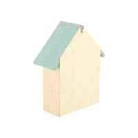 Esschert Design houten insectenhotel 10x24x29 cm naturel/mintgroen - thumbnail