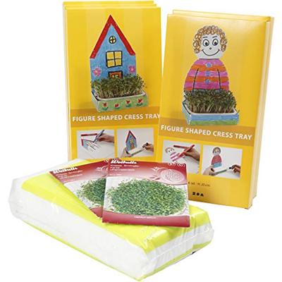 Creativ Company Waterkersbakje met figuur wit, 30st.