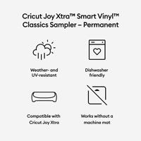 Cricut Smart Vinyl Permanent Joy Xtra Folieset Snijbreedte 30.5 cm Zwart, Goud, Zilver - thumbnail