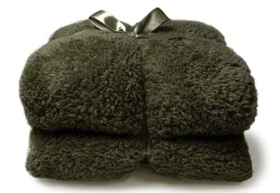 Plaid teddy l200b150cm wintergroen Unique Living - Unique living