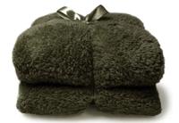 Plaid teddy l200b150cm wintergroen Unique Living - Unique living - thumbnail