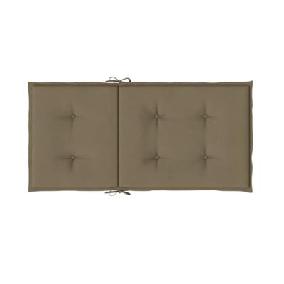 Stoelkussens 2 st lage rug 100x50x4 cm stof gemleerd taupe Stoelkussens 2 st lage rug 100x50x4 cm stof gemleerd taupe