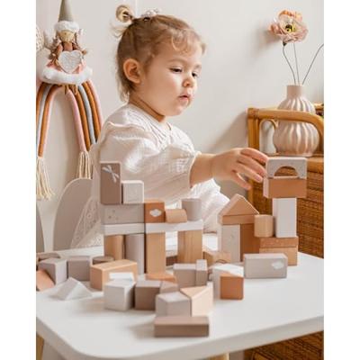 Label Label Houten blokken 50 stuks nougat