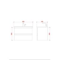 Creavit Badkamermeubelset Sally 80 cm Twee Soft-Close Lades Mat Wit - Onderkast Sally 80 cm Mat Wit - thumbnail