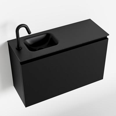 MONDIAZ OLAN 80cm toiletmeubel urban. LEX wastafel urban links 1 kraangat MONDIAZ OLAN 80cm toiletmeubel urban. LEX wastafel urban links 1 kraangat