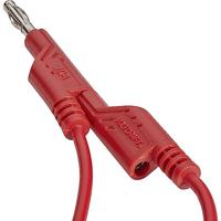 VOLTCRAFT Meetsnoer Banaanstekker 4 mm Banaanstekker 4 mm 1.00 m Rood 1 stuk(s) - thumbnail