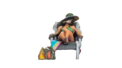 NOCH 10430 H0 Vrouw in ligstoel figuren Geverfd, Zittend