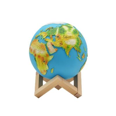 Wereldbol Lamp - Ø 15cm - Touch Control - Handgeschilderd