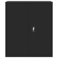 Archiefkast 90x40x105 cm staal zwart - thumbnail