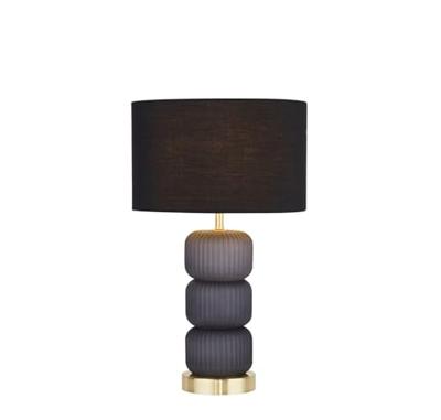Searchlight SchemerlampTablu blauw en goud met zwarte kap - EU60441