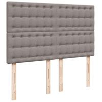 Boxspring met matras stof taupe 140x200 cm - thumbnail
