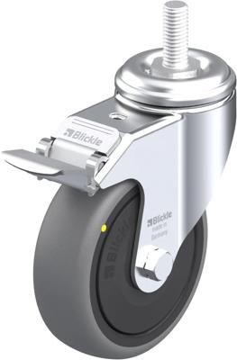 Blickle LKRA-TPA 101KF-FI-ELS-GS12 Zwenkwiel met rem Wieldiameter: 100 mm Draagvermogen (max.): 70 kg 1 stuk(s)