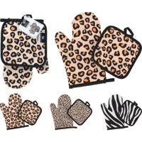 Ovenwant en pannenlap set dierenprint - thumbnail