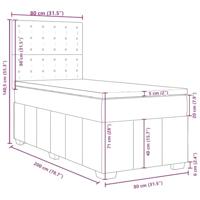 Boxspring met matras stof donkergrijs 80x200 cm - thumbnail