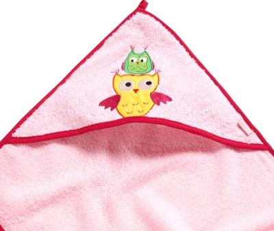 Playshoes badcape Uiltje Roze-100 x 100 cm Playshoes badcape Uiltje Roze-100 x 100 cm