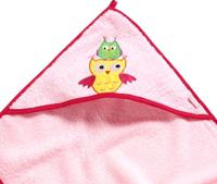 Playshoes badcape uiltje roze Maat - thumbnail