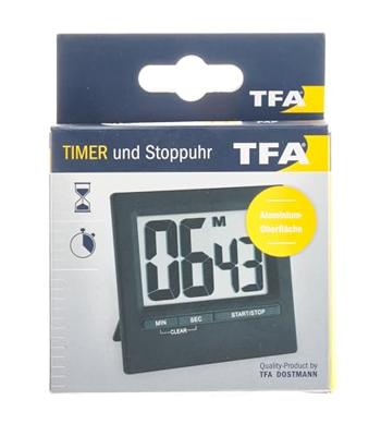 TFA Dostmann 38.2013.01 Timer Zwart Digitaal TFA Dostmann 38.2013.01 Timer Zwart Digitaal
