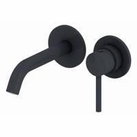 Inbouw Wastafelkraan Mengkraan Sanilux Eenhendel Mat Zwart - thumbnail