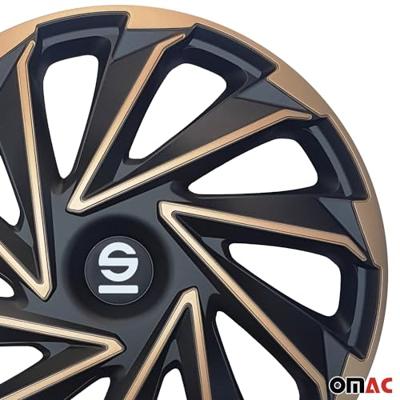 4-Delige Sparco Wieldoppenset Varese 15-inch goud/zwart