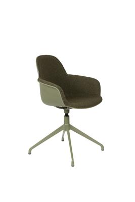 Zuiver Albert Kuip eetkamerstoel met arm swivel gestoffeerd Groen Zuiver Albert Kuip eetkamerstoel met arm swivel gestoffeerd Groen
