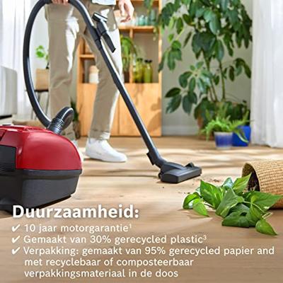 Bosch BGBS4PET1 ProAnimal Stofzuiger 600W Rood/Zwart