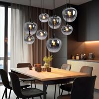 Globo Rechte hanglampMaxy 8-lichts - 15548-8H - thumbnail