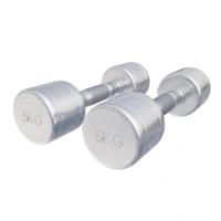 Dumbellset 10 kg (2 x 5 kg) Chroom - thumbnail