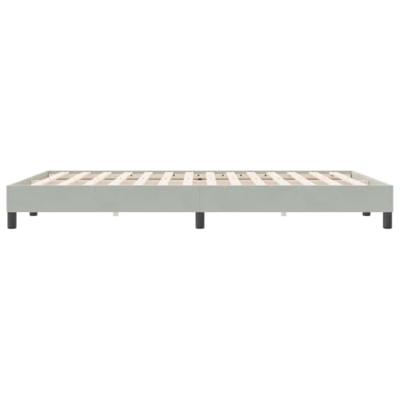 Boxspring zonder matras fluweel lichtgrijs 160x220 cm
