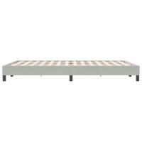 Boxspring zonder matras fluweel lichtgrijs 160x220 cm - thumbnail