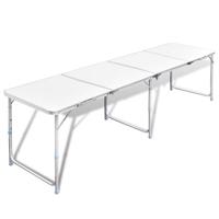 vidaXL Campingtafel inklapbaar en verstelbaar 240x60 cm aluminium - thumbnail