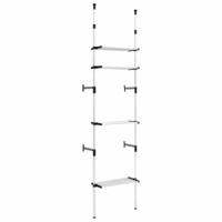 Kledingkastsysteem met schappen telescopisch aluminium - thumbnail