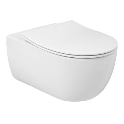 Plieger Wandcloset Pack Kansas Diepspoel Rimless met Slim Zitting 36x54,5 cm Wit