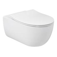 Plieger Wandcloset Pack Kansas Diepspoel Rimless met Slim Zitting 36x54,5 cm Wit - thumbnail