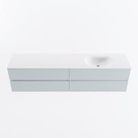 MONDIAZ VICA 200cm badmeubel onderkast Clay 4 lades. Wastafel MOON rechts 1 kraangat, kleur Talc. - thumbnail