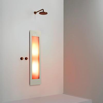 Sunshower Round Medium One - Inbouw - Infrarood - 33 x 140 x 10 cm - Zand Wit