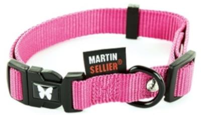 Martin halsband verstelbaar nylon roze