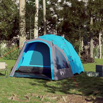 VidaXL Koepeltent 3-persoons snelontgrendeling blauw VidaXL Koepeltent 3-persoons snelontgrendeling blauw