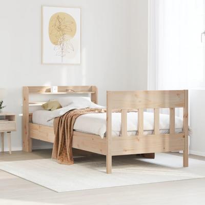 Bedframe zonder matras massief grenenhout 75x190 cm Bedframe zonder matras massief grenenhout 75x190 cm