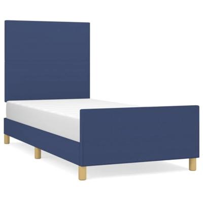 Bedframe zonder matras 90x190 cm stof blauw