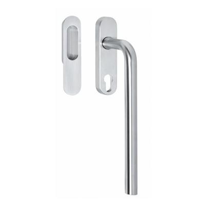 Intersteel Hef-/schuifdeurbeslag recht profielcilindergat 69mm - RVS Intersteel Hef-/schuifdeurbeslag recht profielcilindergat 69mm - RVS