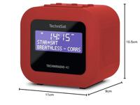 TechniSat TECHNIRADIO 40 Wekkerradio DAB+, VHF (FM) Acculaadfunctie Rood - thumbnail