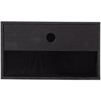 WOOOD Zwevend Nachtkastje 'Nancy' Met 1 lade, kleur Zwart - thumbnail