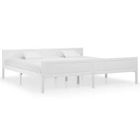 Bedframe massief grenenhout wit 200x200 cm - thumbnail