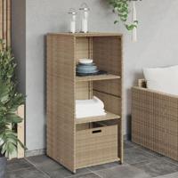 Tuinkast 50x55x115 cm poly rattan beige - thumbnail