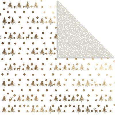 Vivi Gade Design papier, herten en stippen, vel 30,5x30,5 cm, 180 gr, goud, 3 vel/ 1 doos Vivi Gade Design papier, herten en stippen, vel 30,5x30,5 cm, 180 gr, goud, 3 vel/ 1 doos