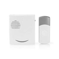 Nedis Draadloze Deurbelset | 80 dB | 100 m | IP44 | 1 stuks - DOORB211WT DOORB211WT - thumbnail